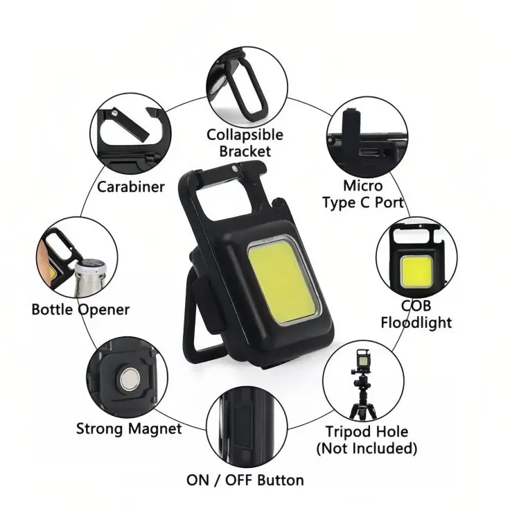 Mini COB Rechargeable Keychain Light