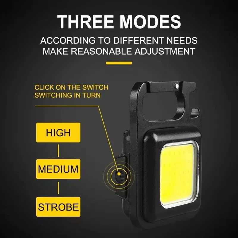 Mini COB Rechargeable Keychain Light