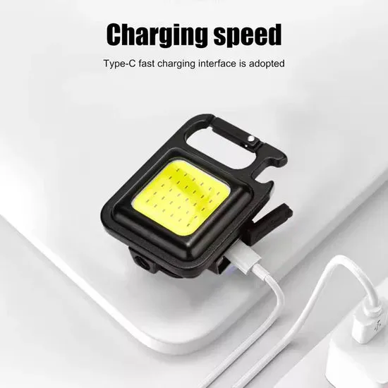 Mini COB Rechargeable Keychain Light