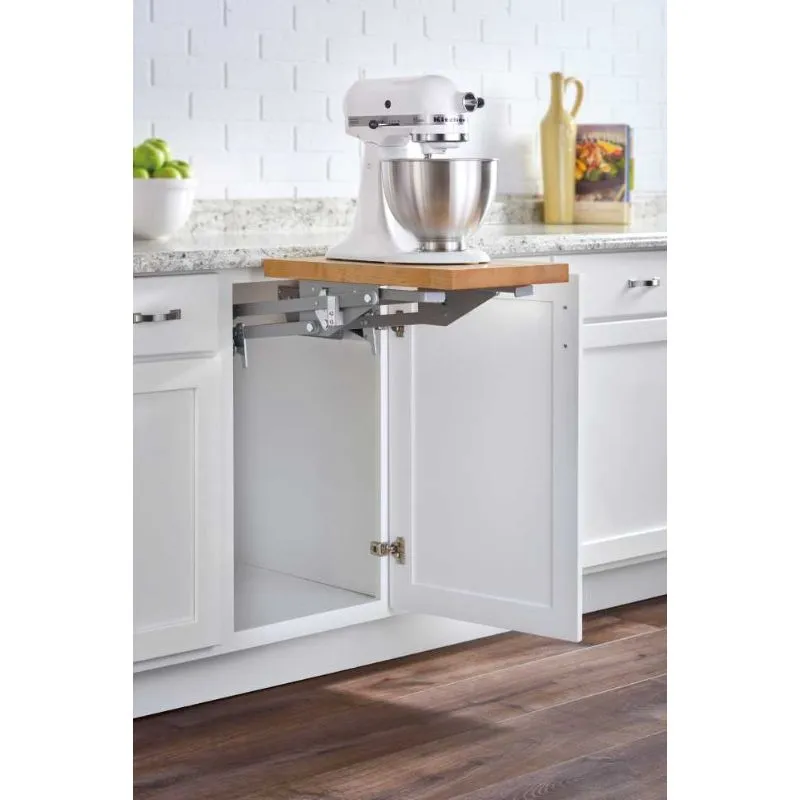 ML Series Natural Maple Base Cabinet Appliance Lift Shelf (11.75" x 20" x 1.38")