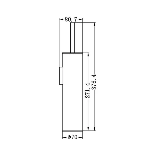 Nero Mecca Toilet Brush Holder Brushed Nickel