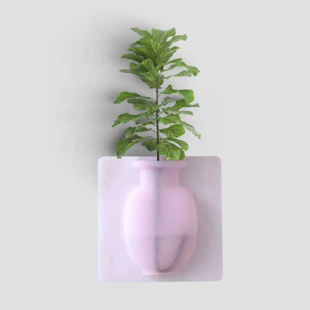 Nika Silicone Sticky Floret Wall Vase (Medium, Multicolour)