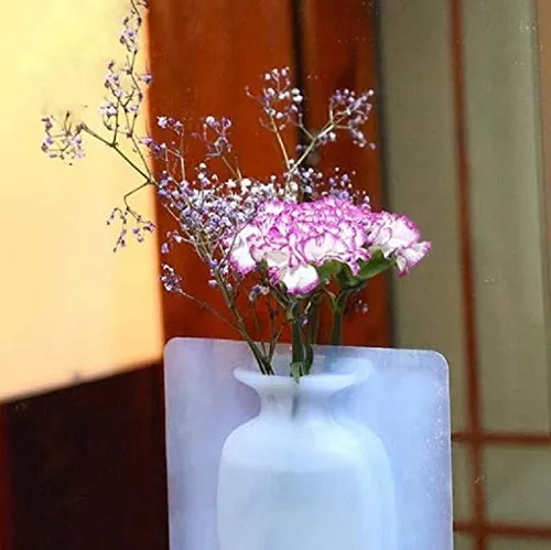 Nika Silicone Sticky Floret Wall Vase (Medium, Multicolour)