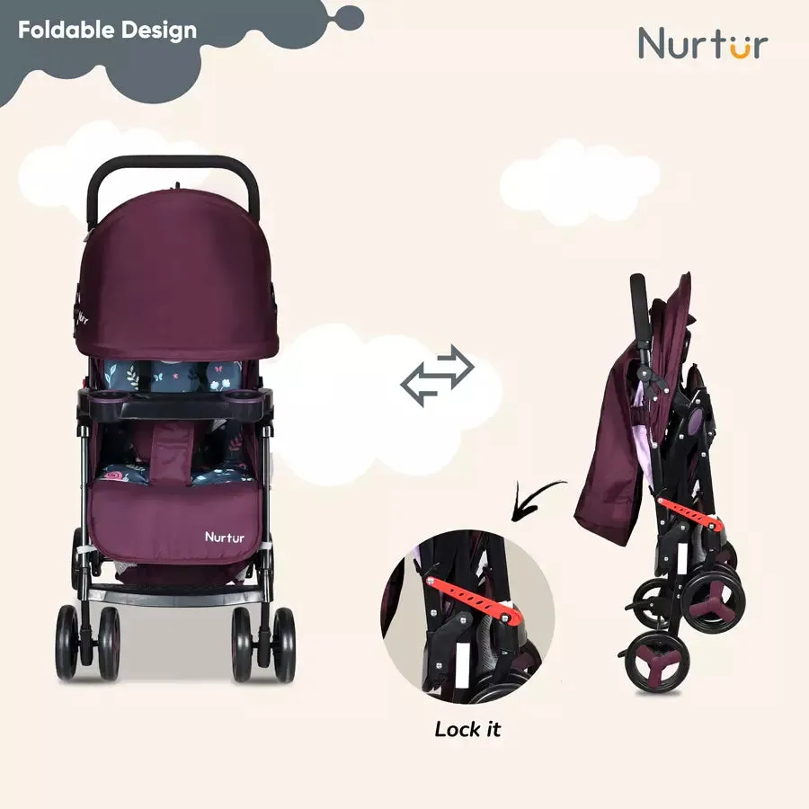 Nurtur Ryder Lightweight Baby Stroller (Maroon)