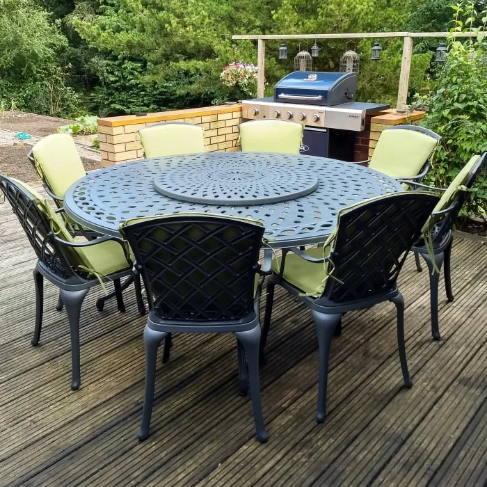 Olivia Table 10 Seater Set - Slate