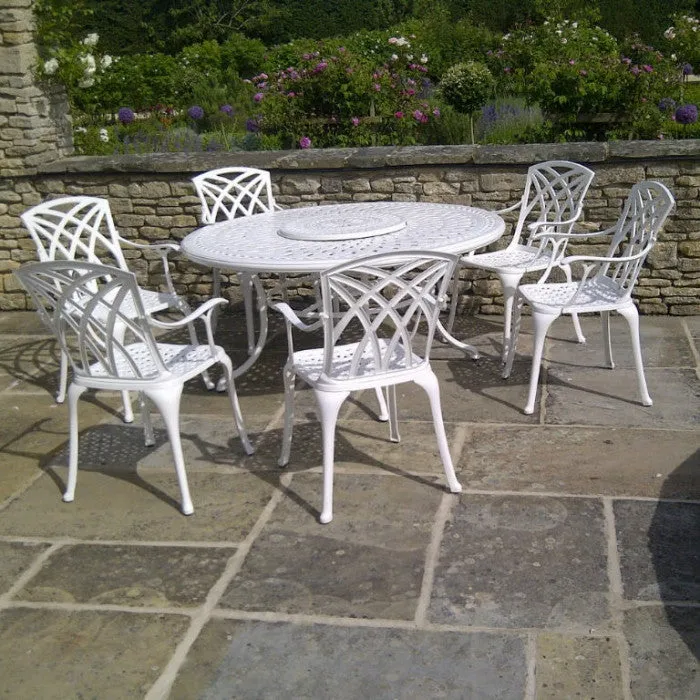 Olivia Table 8 Seater Set - White
