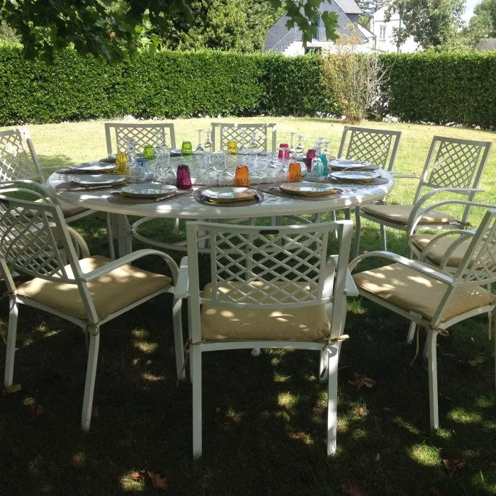 Olivia Table 8 Seater Set - White
