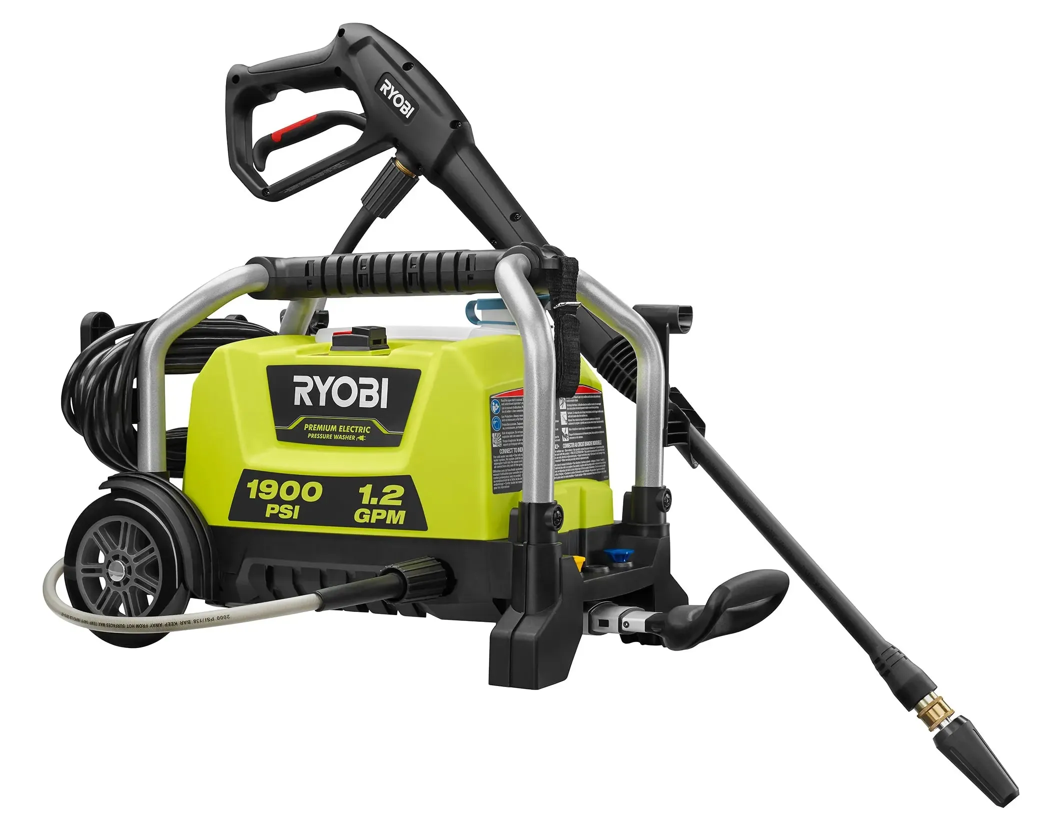 Open Box -  RYOBI 1900 PSI 1.2 GPM Cold Water Wheeled Electric Pressure Washer