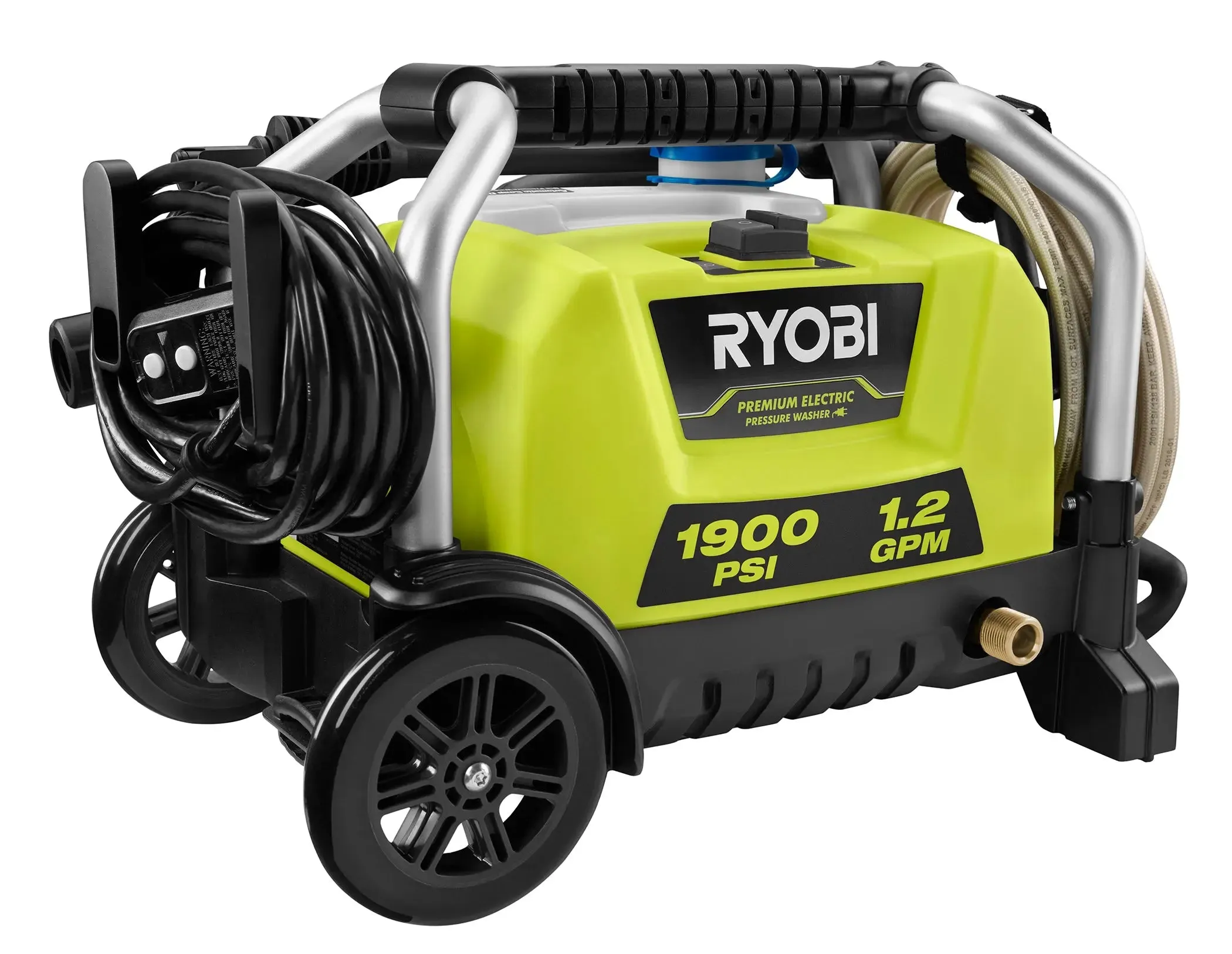 Open Box -  RYOBI 1900 PSI 1.2 GPM Cold Water Wheeled Electric Pressure Washer