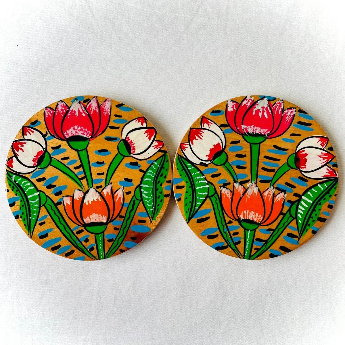 Padma - Round Wooden Coasters