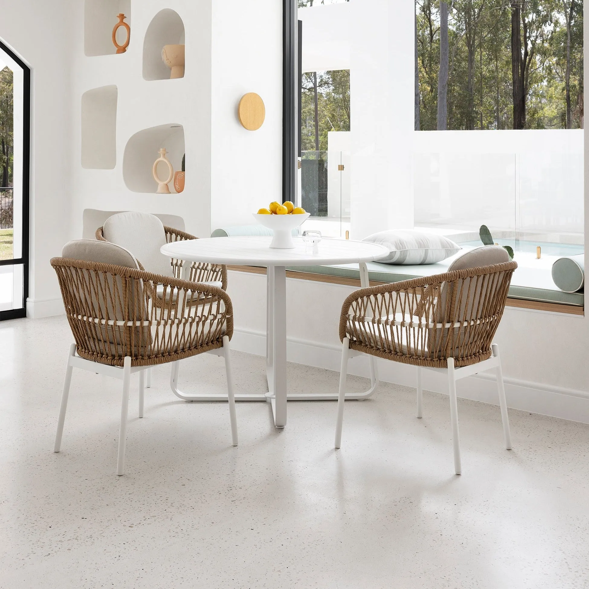 Palma & Amalfi Dining Setting - 5 pce White