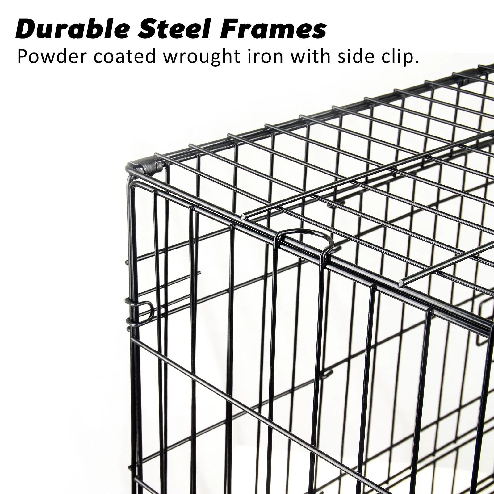Paw Mate Wire Dog Cage Foldable Crate Kennel 24in with Tray   Cushion Mat Combo