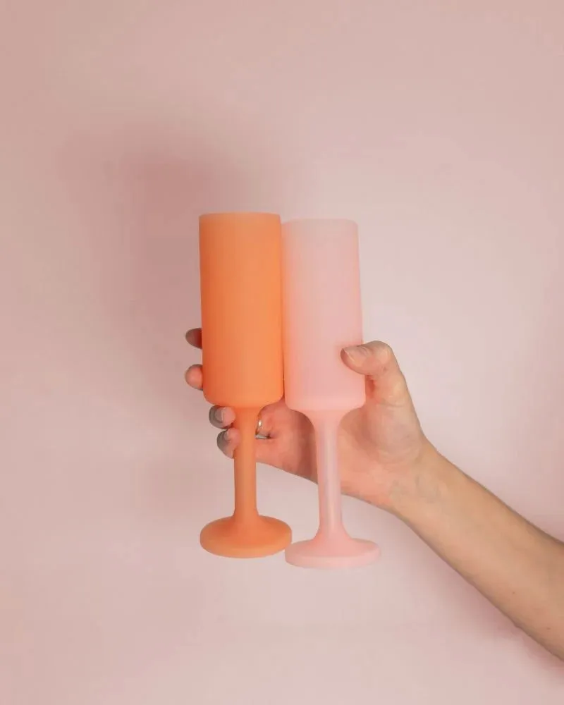 Peach   Petal | Seff | Silicone Unbreakable Champagne Flute