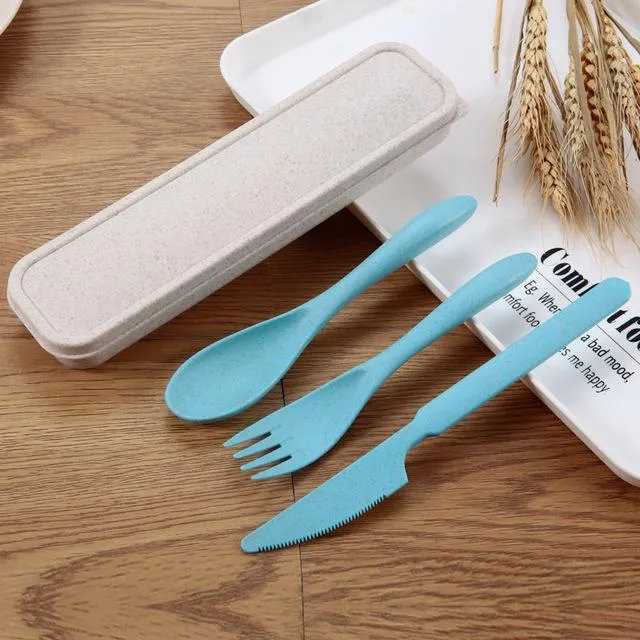Portable Wheat Straw Cutlery Set