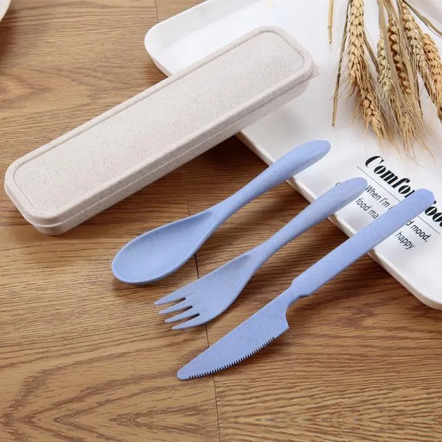 Portable Wheat Straw Cutlery Set