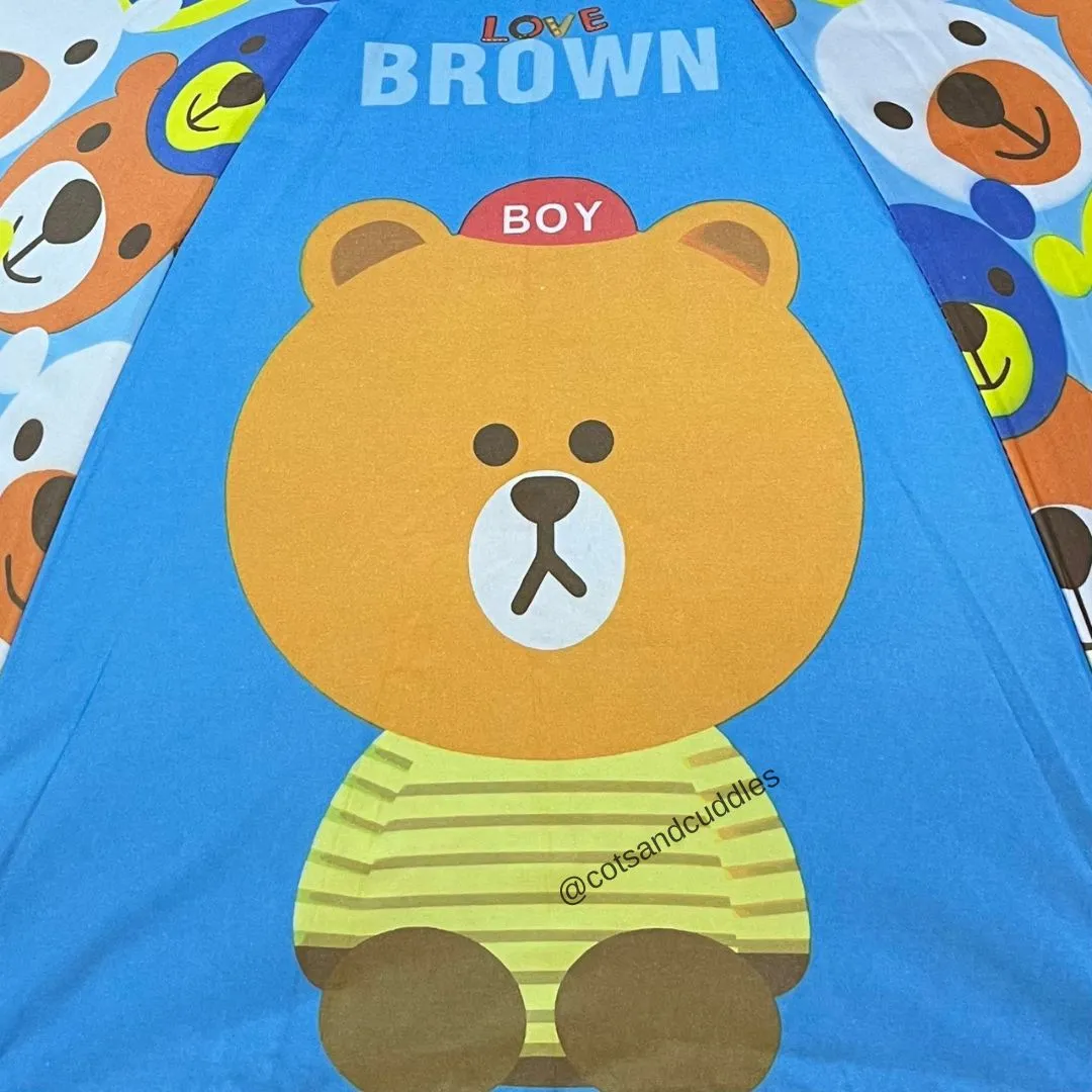 Premium Quality Printed Umbrella For Kids (Bear)