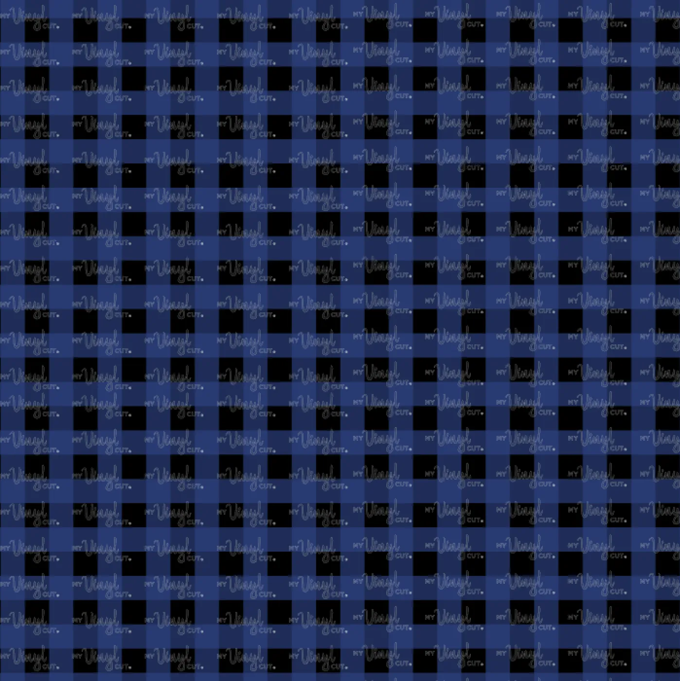 Printed Vinyl & HTV DARK BLUE AND BLACK BUFFALO PLAID