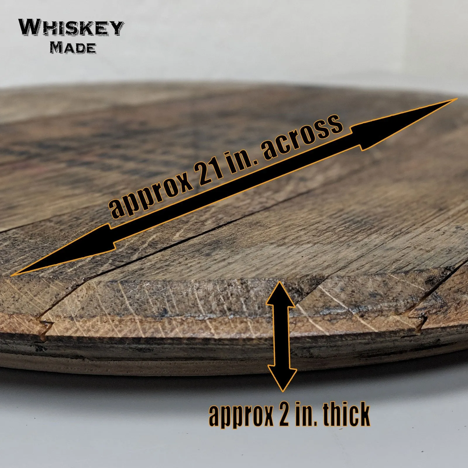 Reclaimed Bourbon Barrel Head Lazy Susan