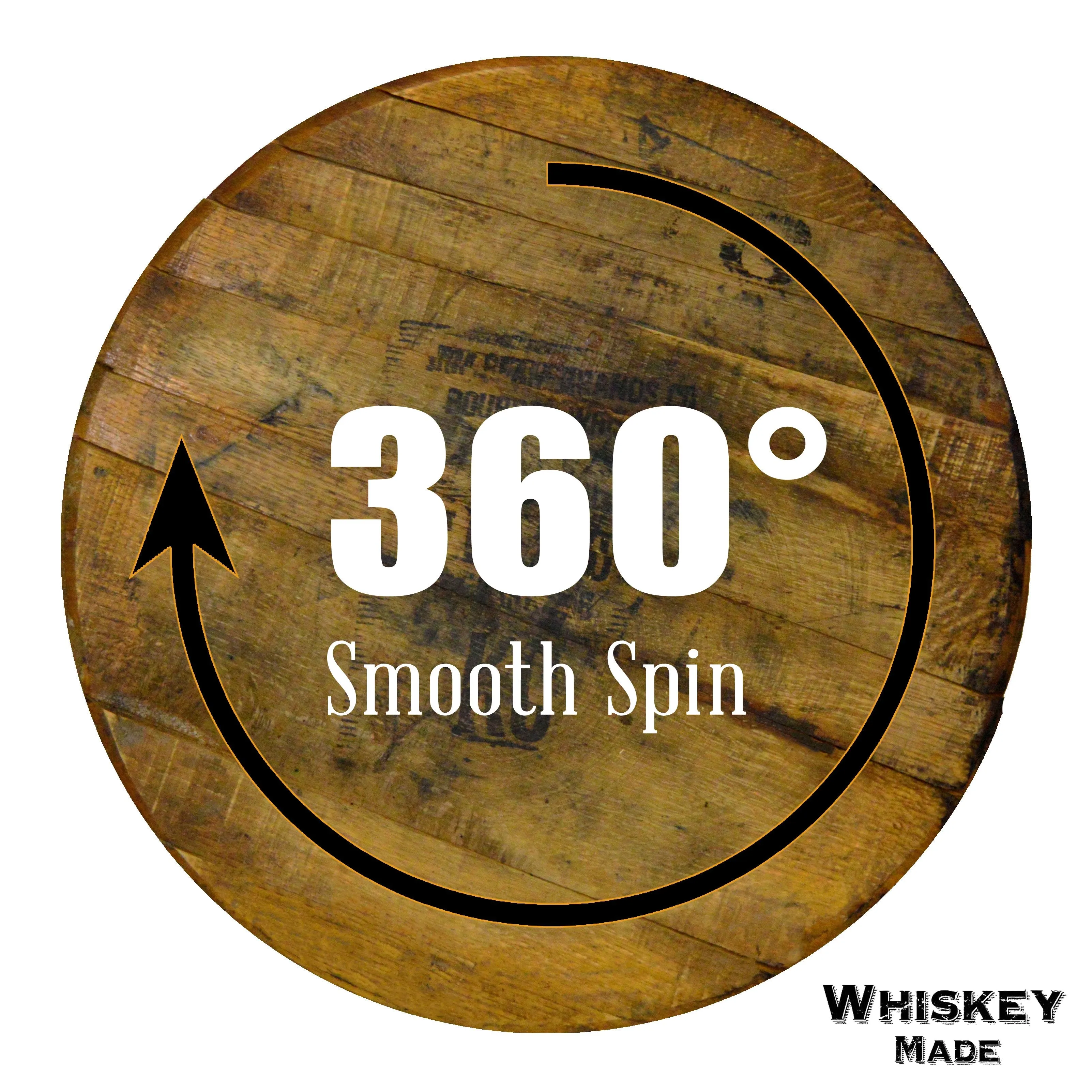 Reclaimed Bourbon Barrel Head Lazy Susan