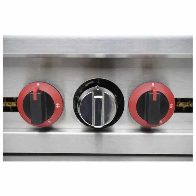 Saba - GR60-GS24, Commercial 60" 6 Burner 24" Griddle Oven Range Natural Gas