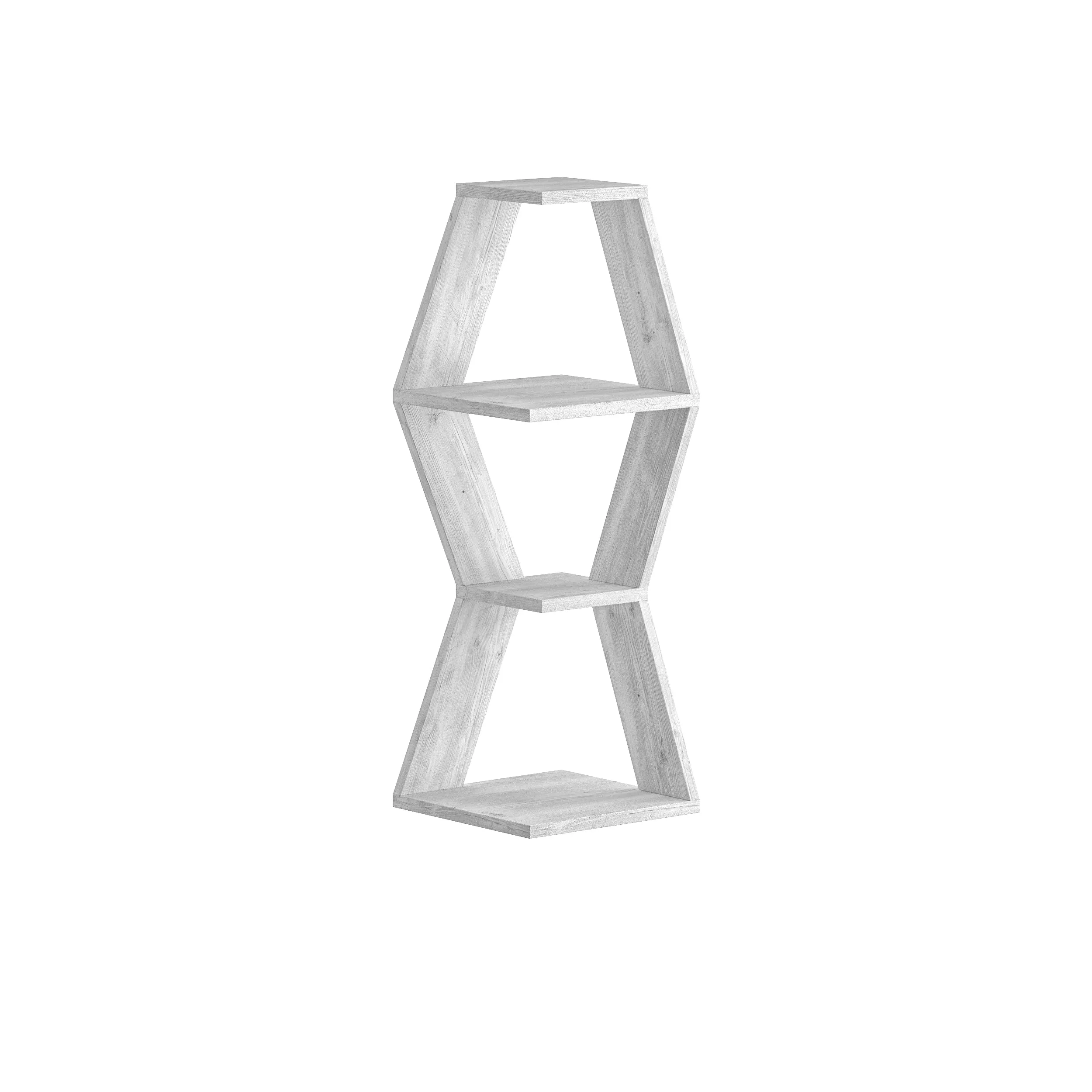 Sablor Modern Corner Shelf 86cm Narrow
