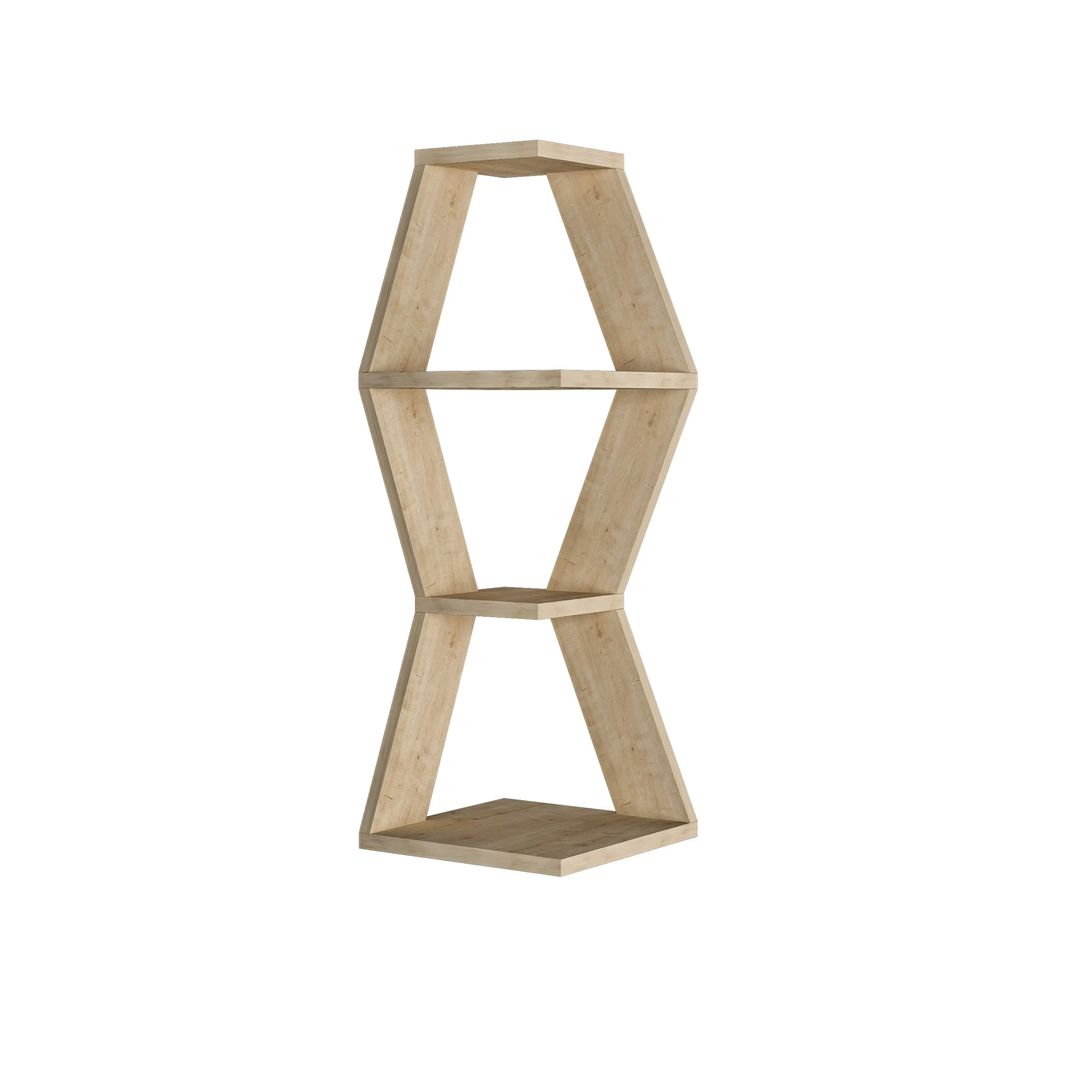 Sablor Modern Corner Shelf 86cm Narrow