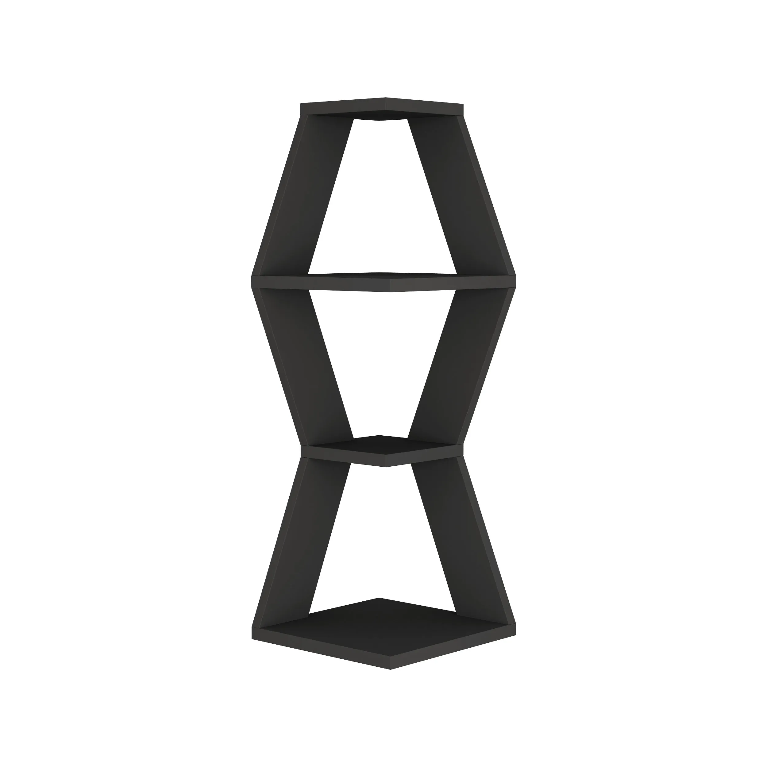 Sablor Modern Corner Shelf 86cm Narrow