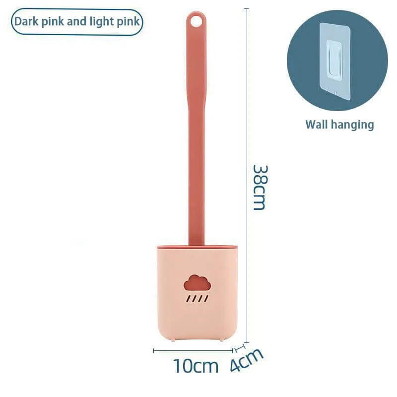 Silicone Toilet Brush Cleaner With Holder