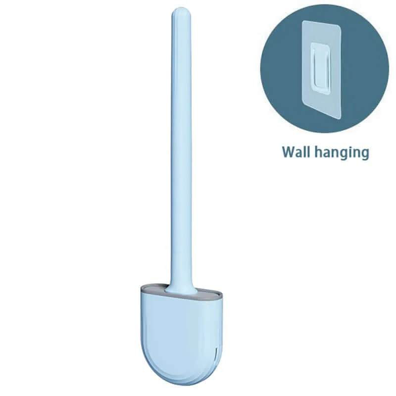 Silicone Toilet Brush Cleaner With Holder