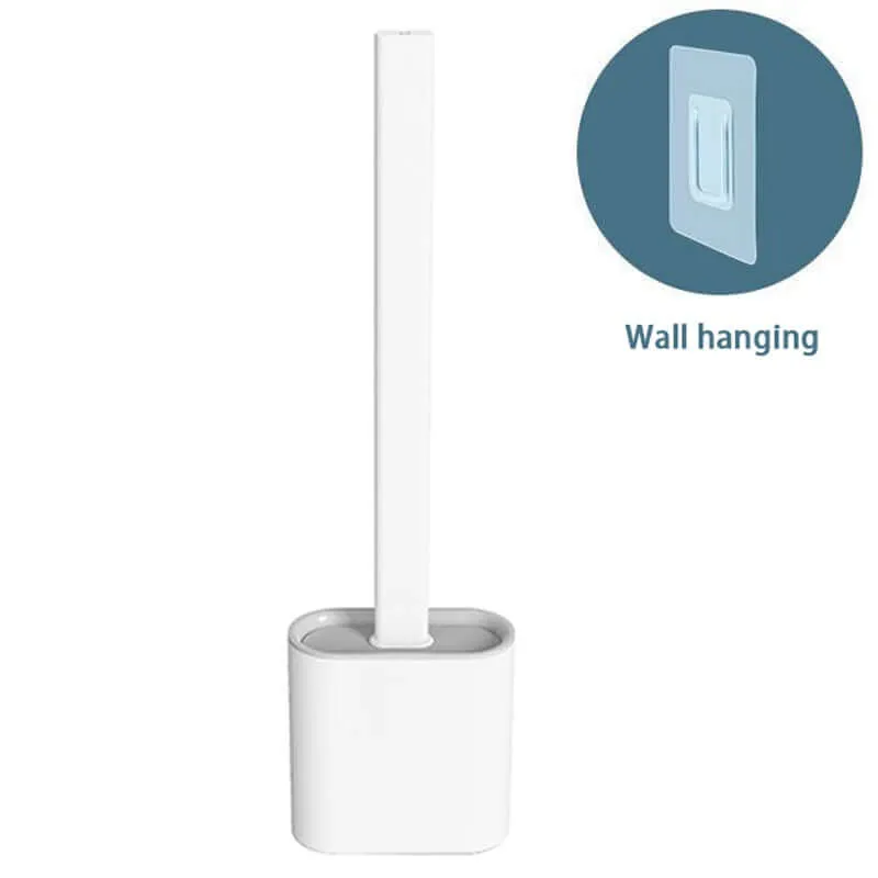 Silicone Toilet Brush Cleaner With Holder