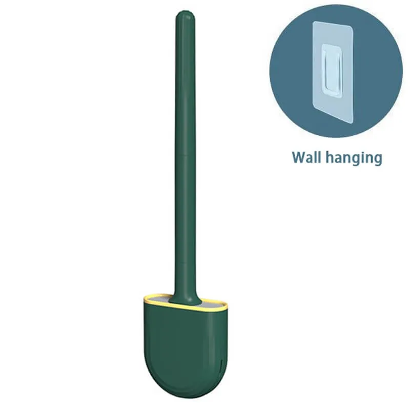 Silicone Toilet Brush Cleaner With Holder