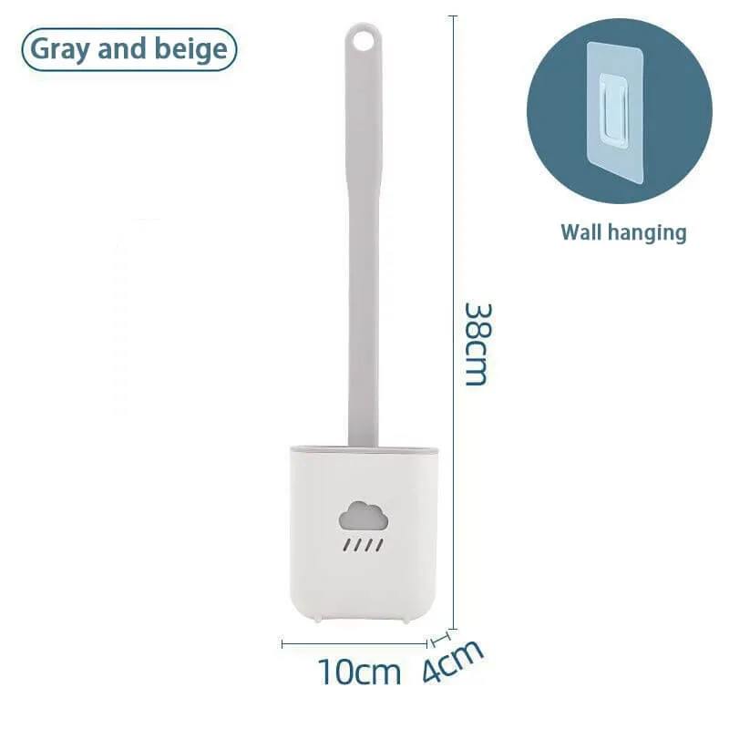 Silicone Toilet Brush Cleaner With Holder