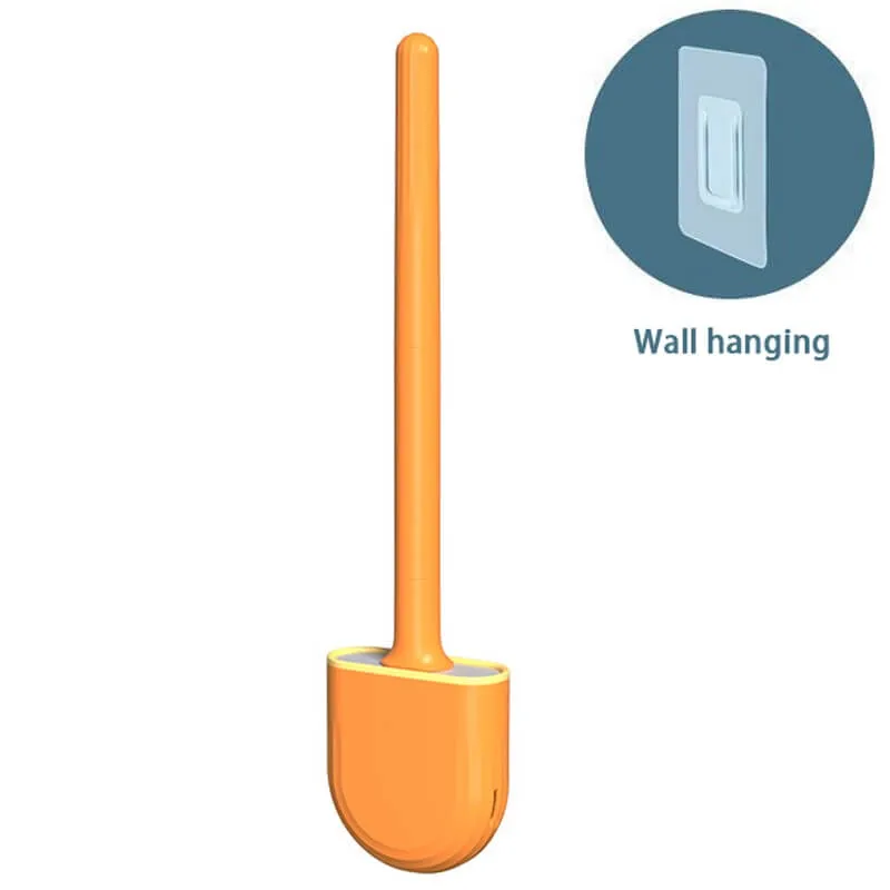 Silicone Toilet Brush Cleaner With Holder