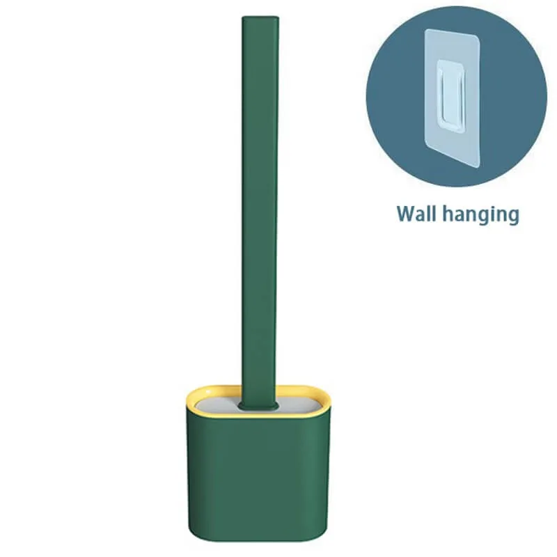 Silicone Toilet Brush Cleaner With Holder