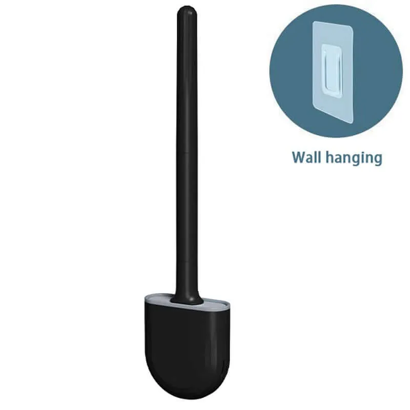 Silicone Toilet Brush Cleaner With Holder