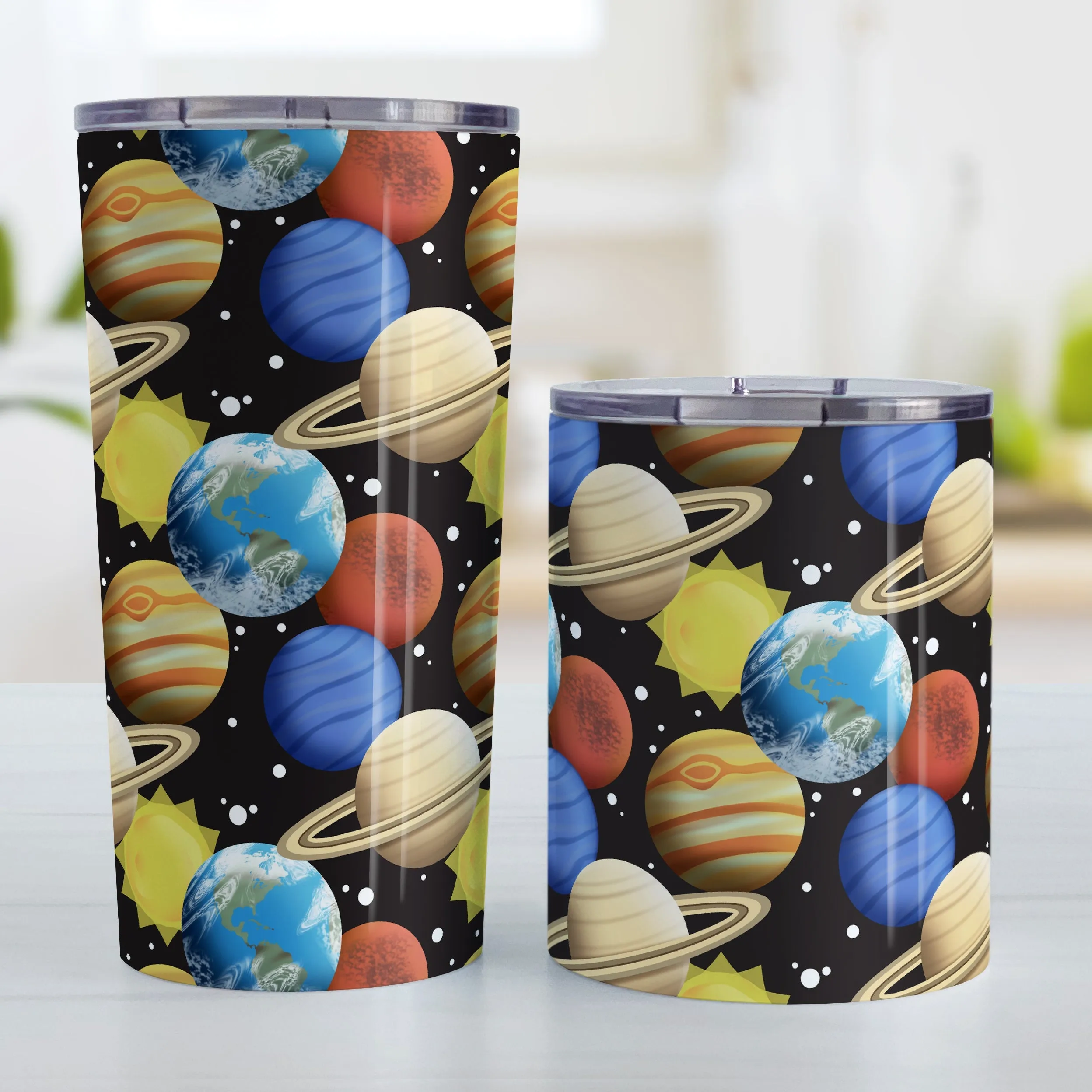 Space Planets Pattern - Space Tumbler Cup