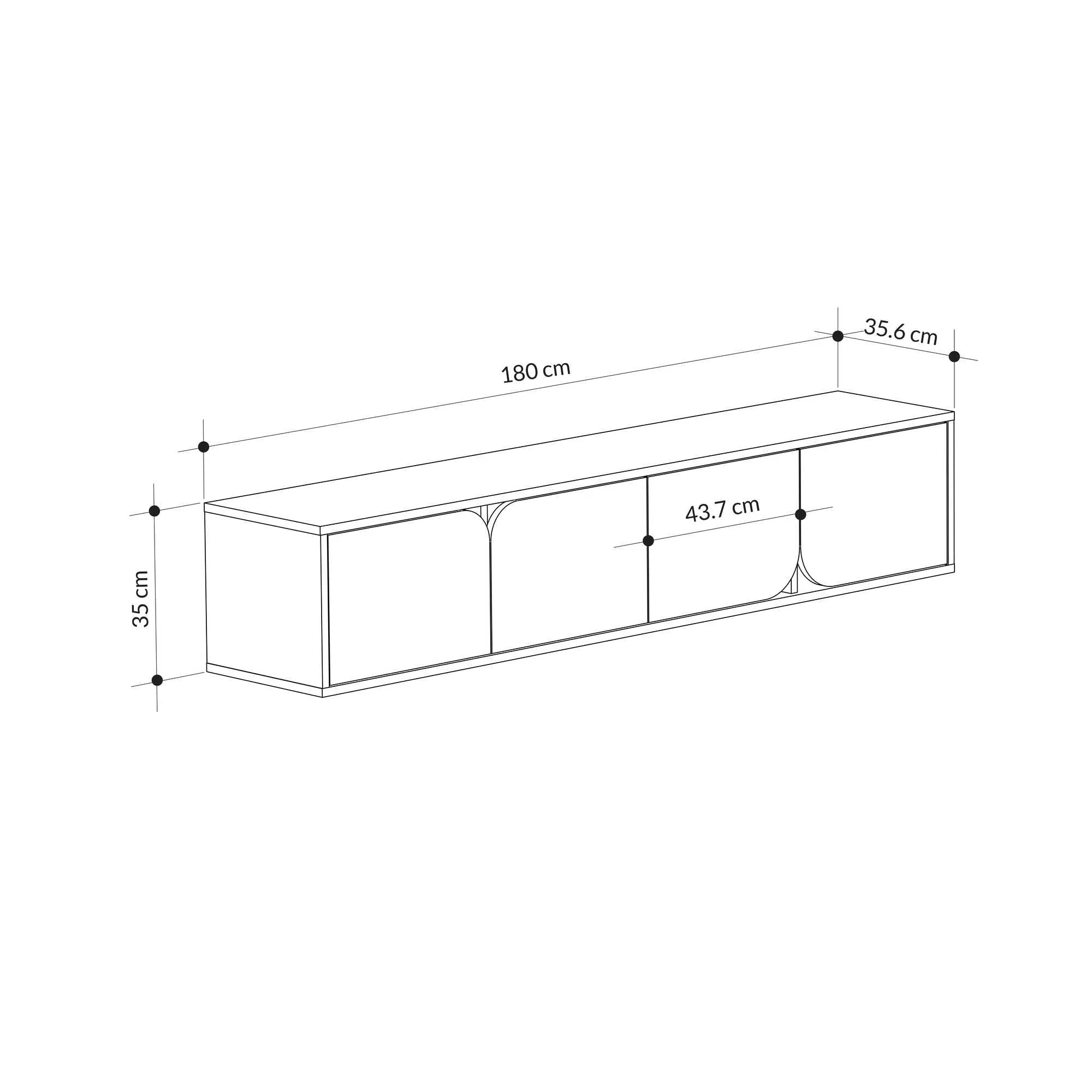 Spark Modern Floating Tv Stand