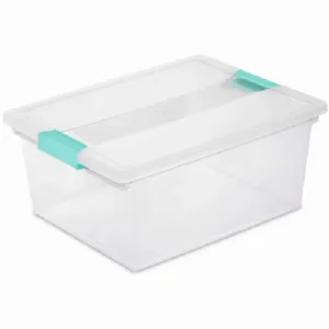 Sterilite 19658604 Deep File Clip Box 14" x 11" x 6.25" - Quantity of 4