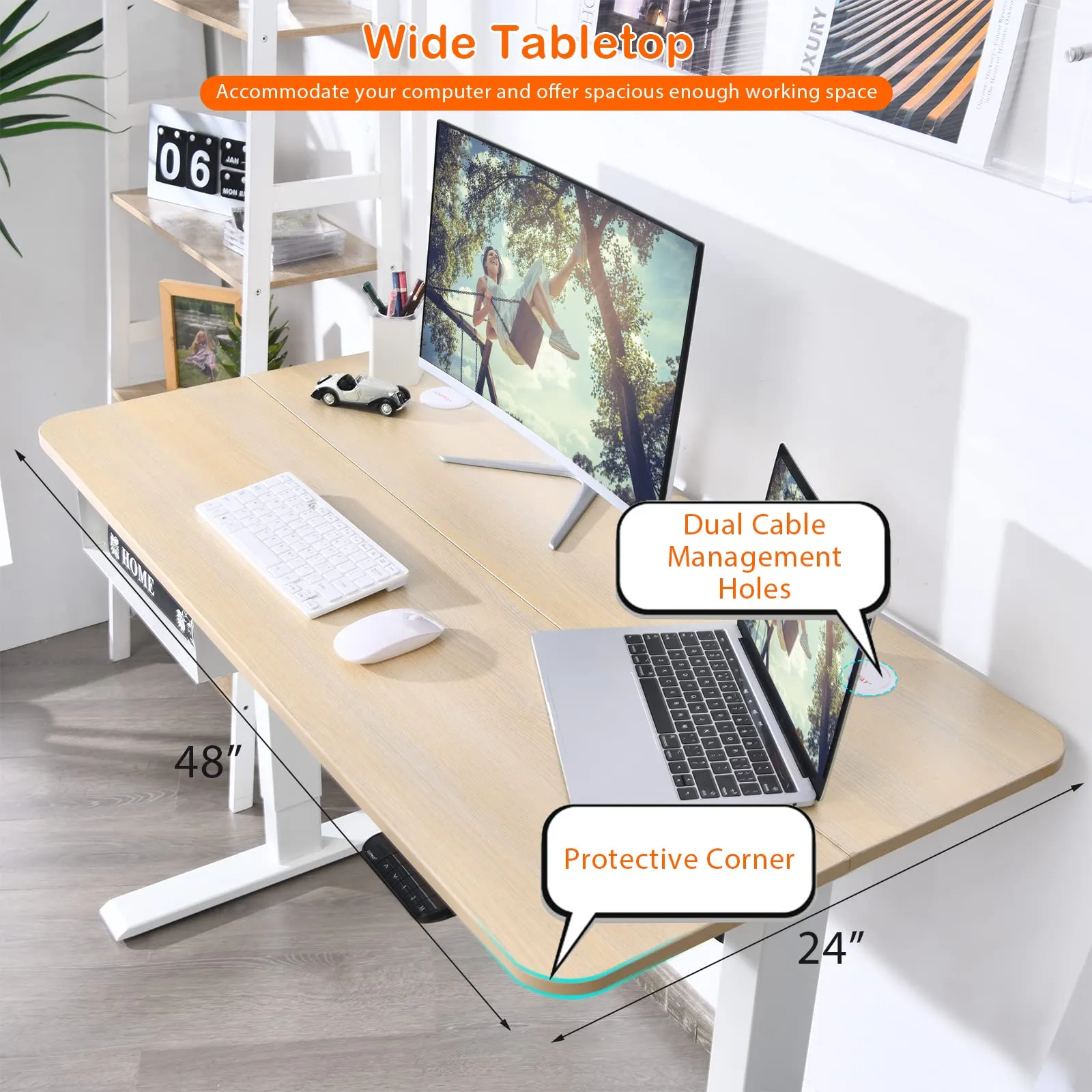 Tangkula Electric Height Adjustable Standing Desk
