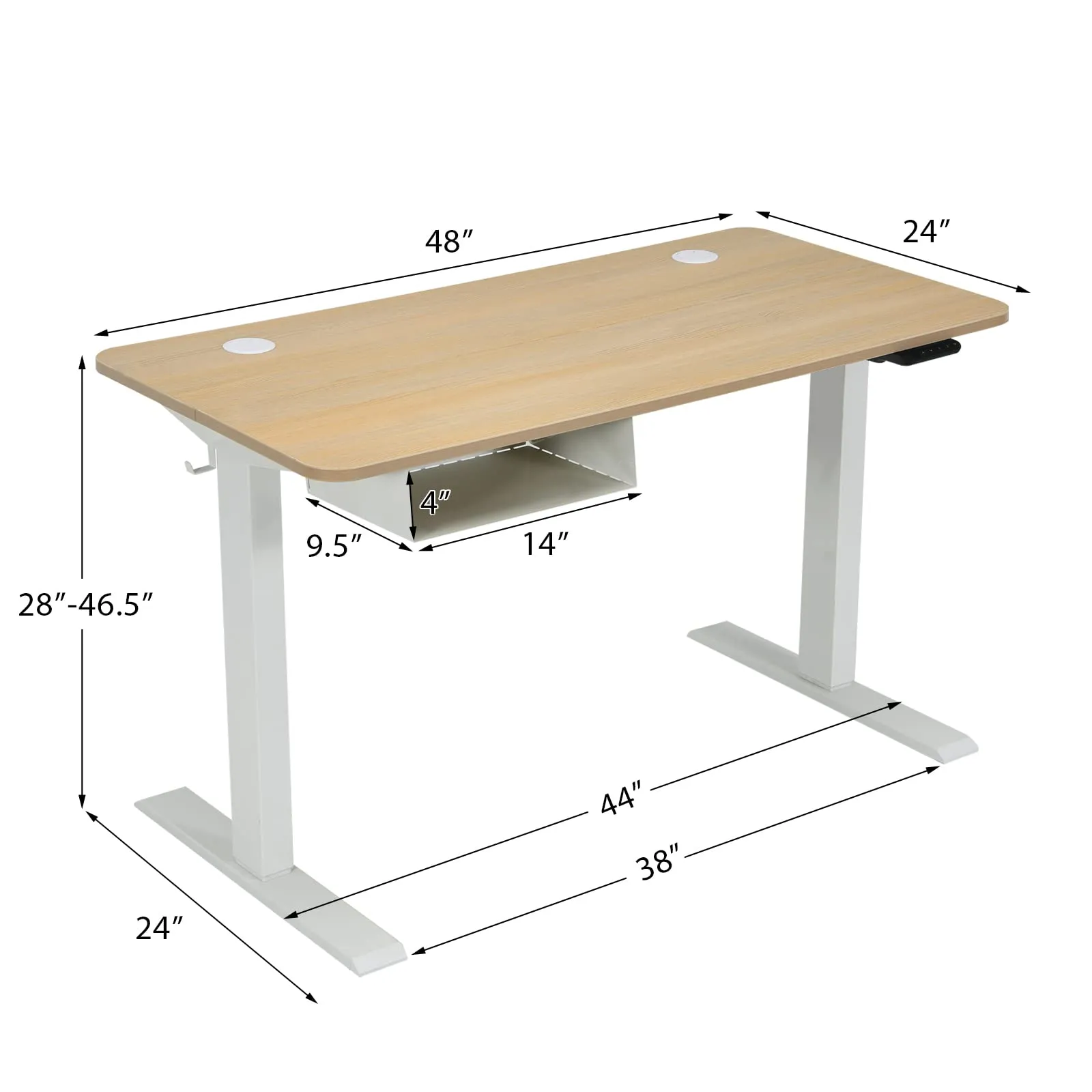 Tangkula Electric Height Adjustable Standing Desk