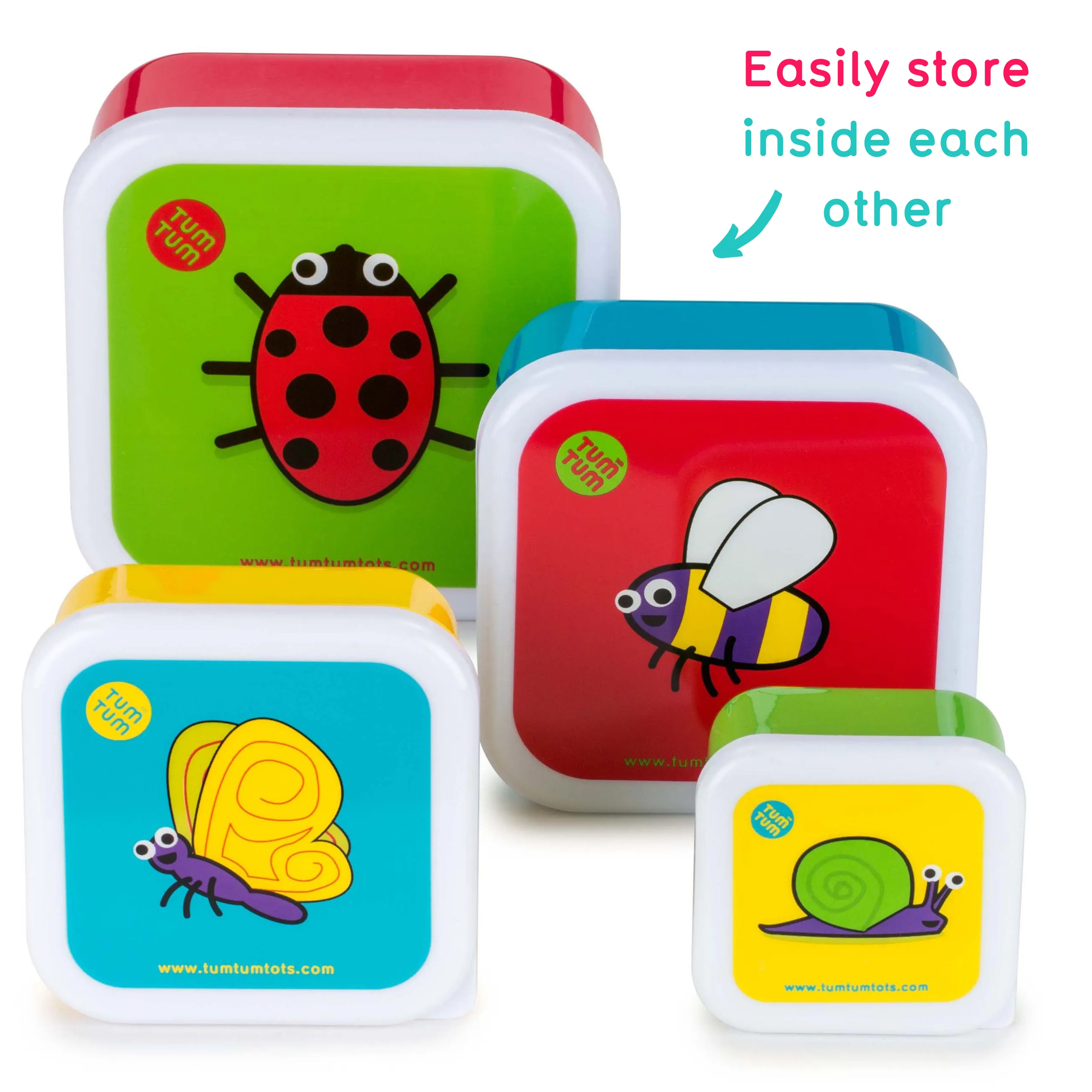 TUM TUM Nesting Snackpots X 4 - Bugs