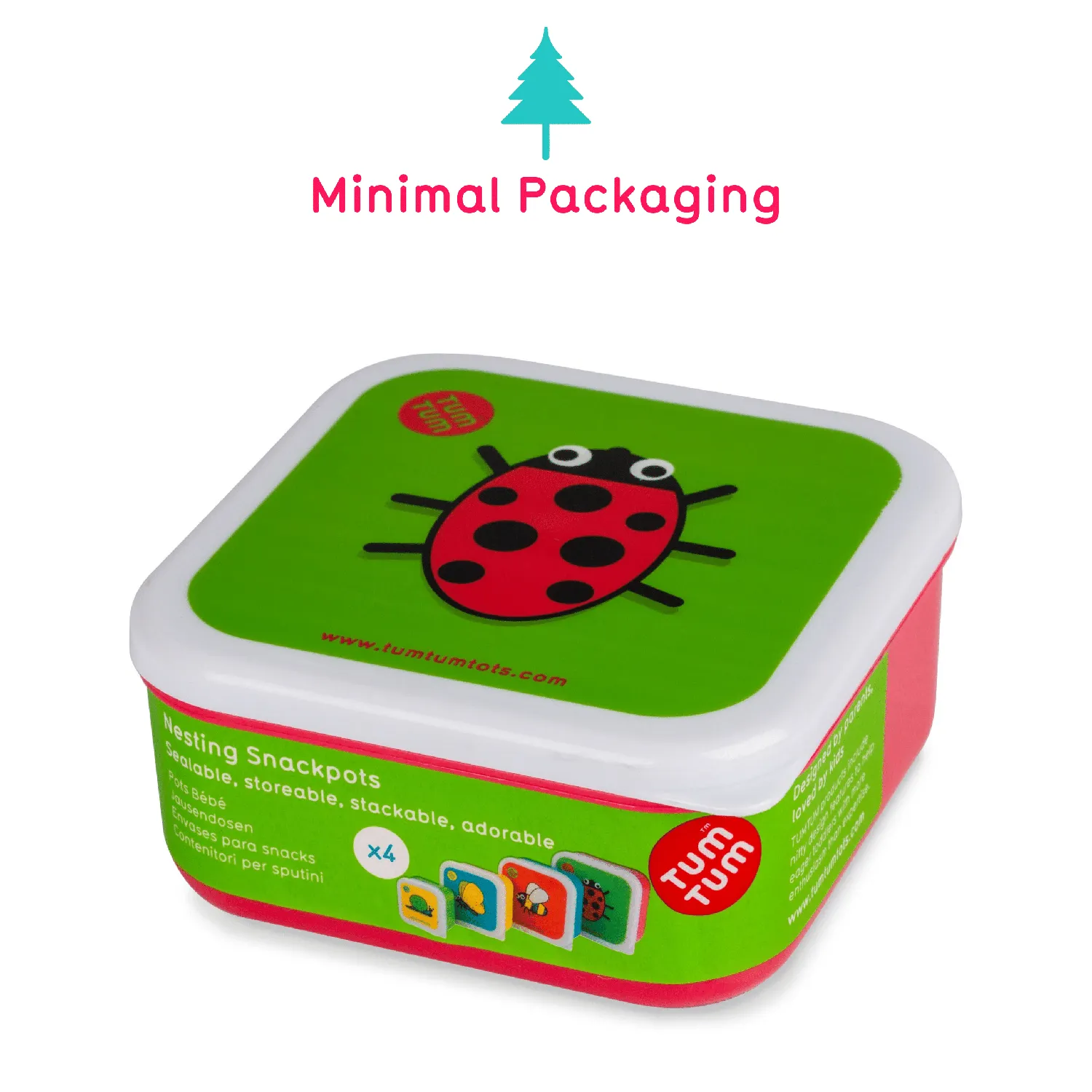 TUM TUM Nesting Snackpots X 4 - Bugs