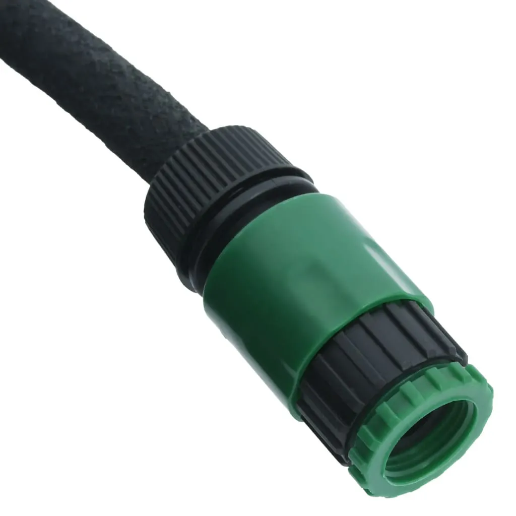 vidaXL Garden Soaker Hose - 10m Black Rubber, Efficient Irrigation Solution