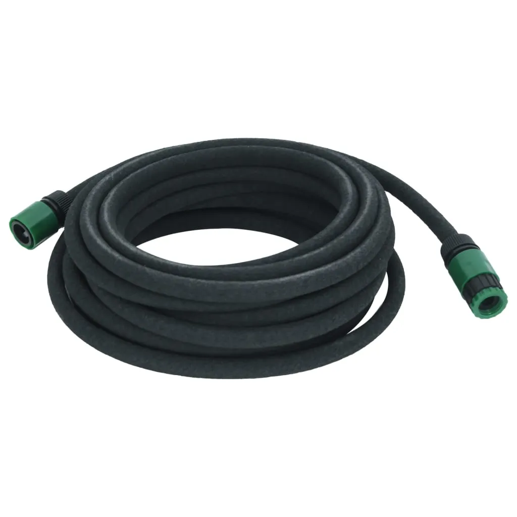 vidaXL Garden Soaker Hose - 10m Black Rubber, Efficient Irrigation Solution