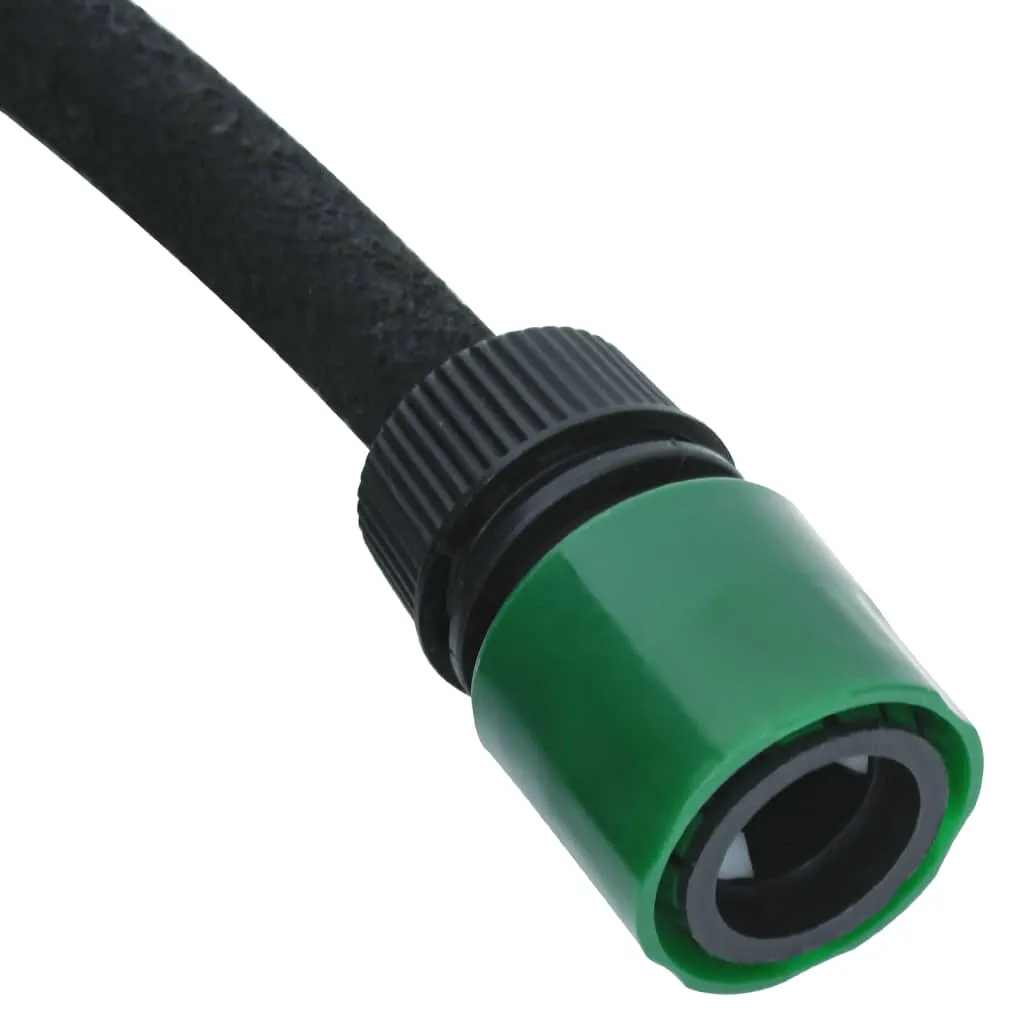 vidaXL Garden Soaker Hose - 10m Black Rubber, Efficient Irrigation Solution