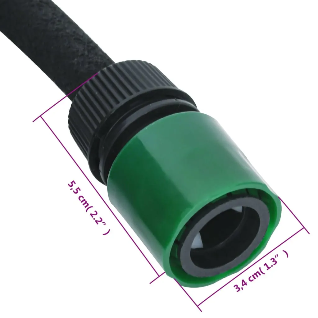 vidaXL Garden Soaker Hose - 10m Black Rubber, Efficient Irrigation Solution