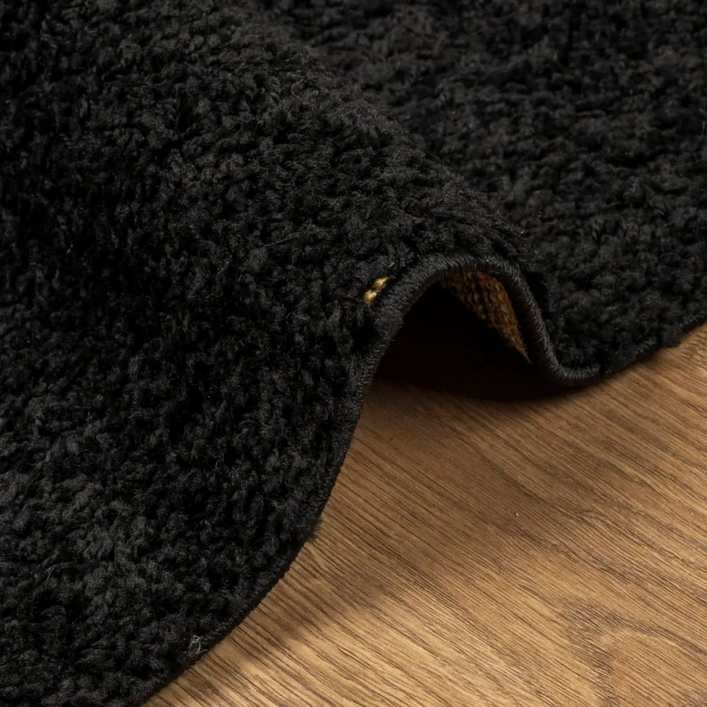 vidaXL Shaggy Rug PAMPLONA High Pile Modern Black 300x400 cm - Soft and Durable