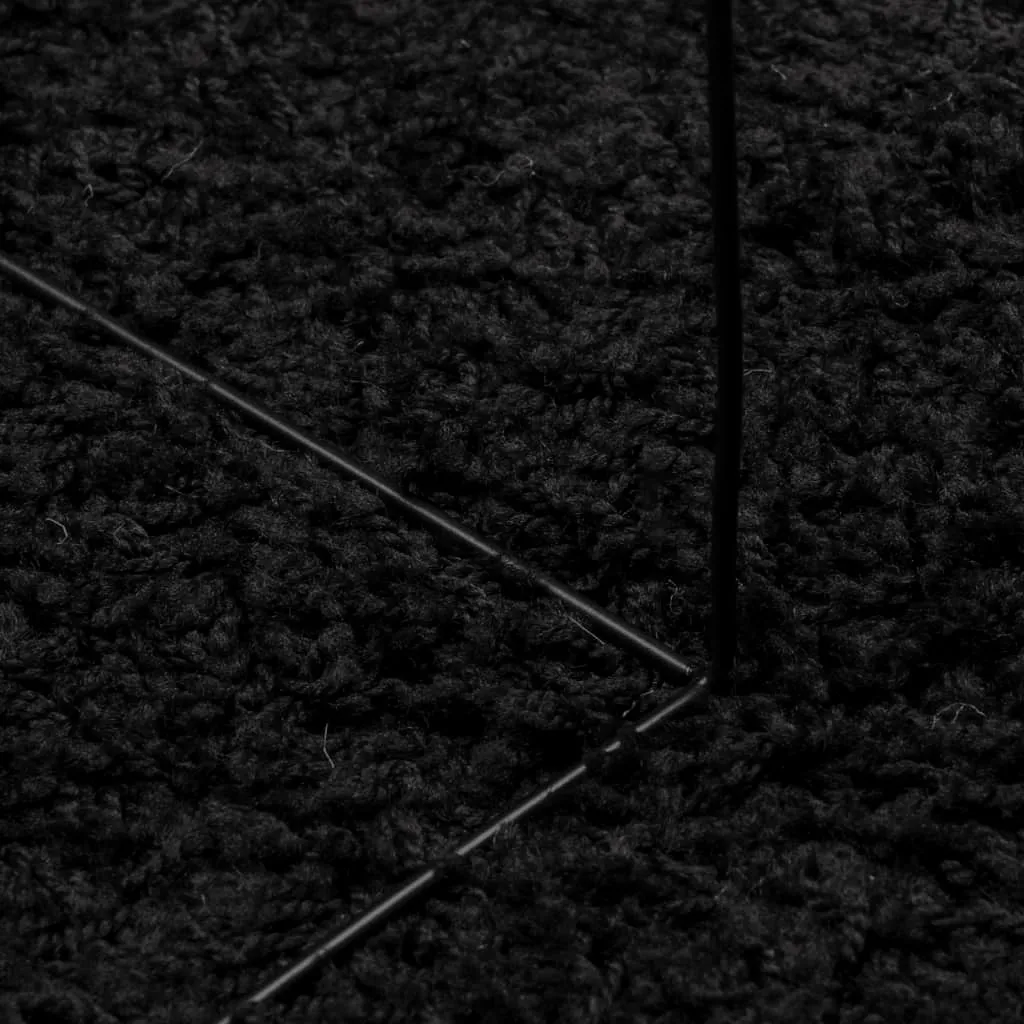 vidaXL Shaggy Rug PAMPLONA High Pile Modern Black 300x400 cm - Soft and Durable
