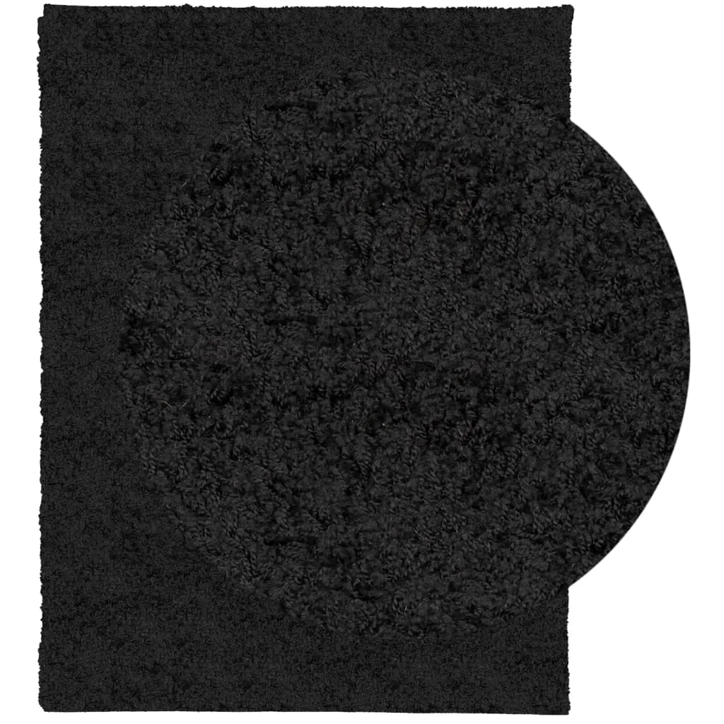 vidaXL Shaggy Rug PAMPLONA High Pile Modern Black 300x400 cm - Soft and Durable