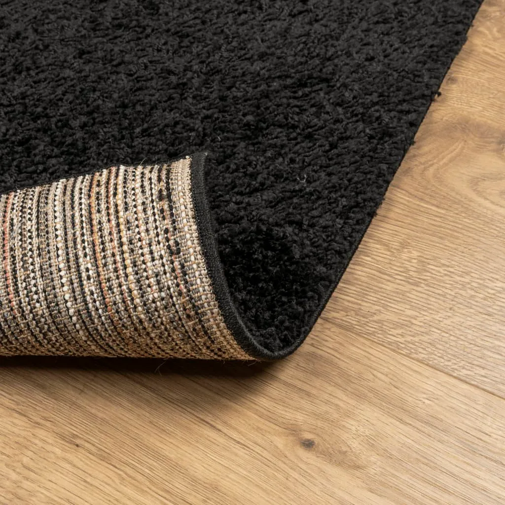 vidaXL Shaggy Rug PAMPLONA High Pile Modern Black 300x400 cm - Soft and Durable